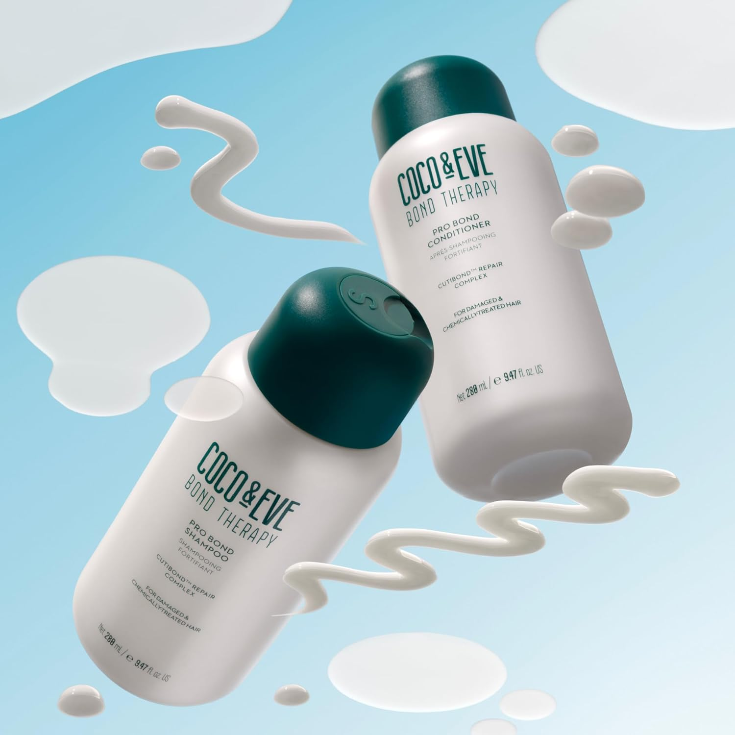 Coco & Eve Bond Therapy Pro Bond Shampoo & Conditioner Set. Strengthening Bond-Building with Cutibond&trade; Repair Complex. Nourishes & Reduces Breakage for Chemically Treated, Damaged Hair (560 Ml) image number 3