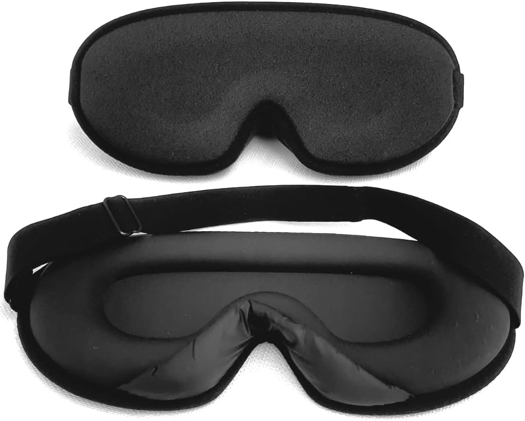 Sleep Mask,Silky Touch with Soft Foam, Comfortable, Breathable,Offers Full Coverage,Flat on Your Eyelids by GLORY image number 1
