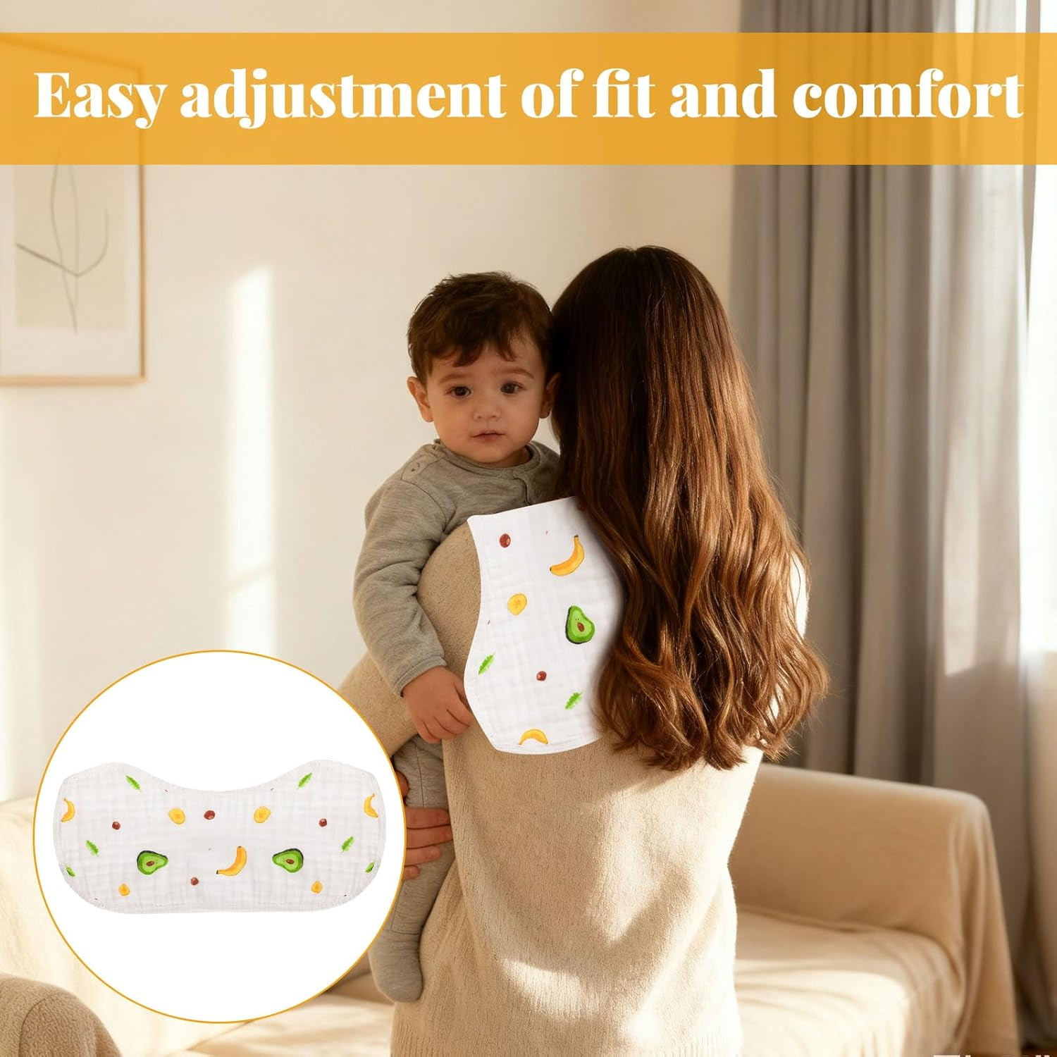 Baby Sling Carrier, 1 Pcs Toddler Sling Carrier with Burp Towel, Lightweight Toddler Carrier, Ergonomic Baby Carrier, Adjustable Baby Hip Carrier for Shopping Travel (0-48 Months, 25Kg) image number 4