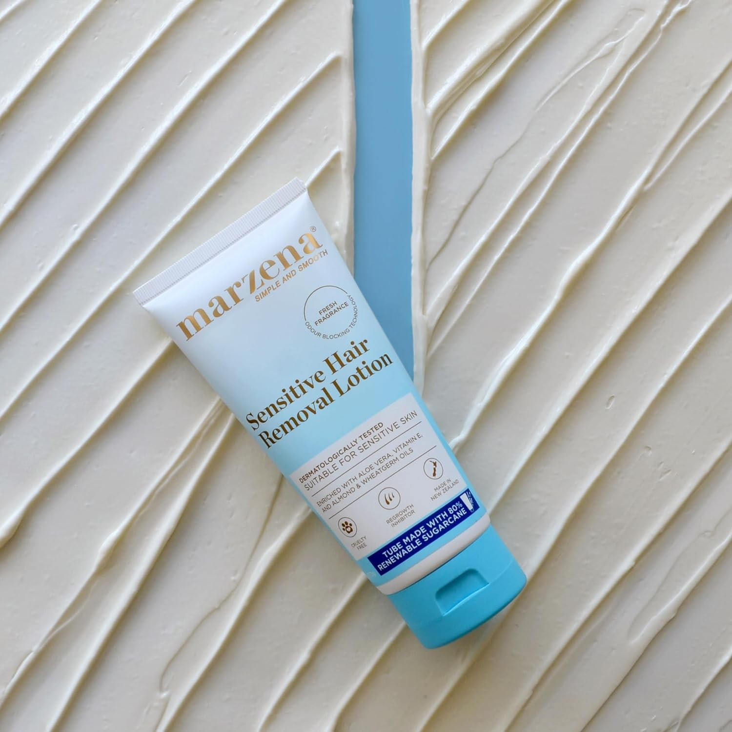 Marzena Sensitive Hair Remover Lotion, White, 170 G image number 4