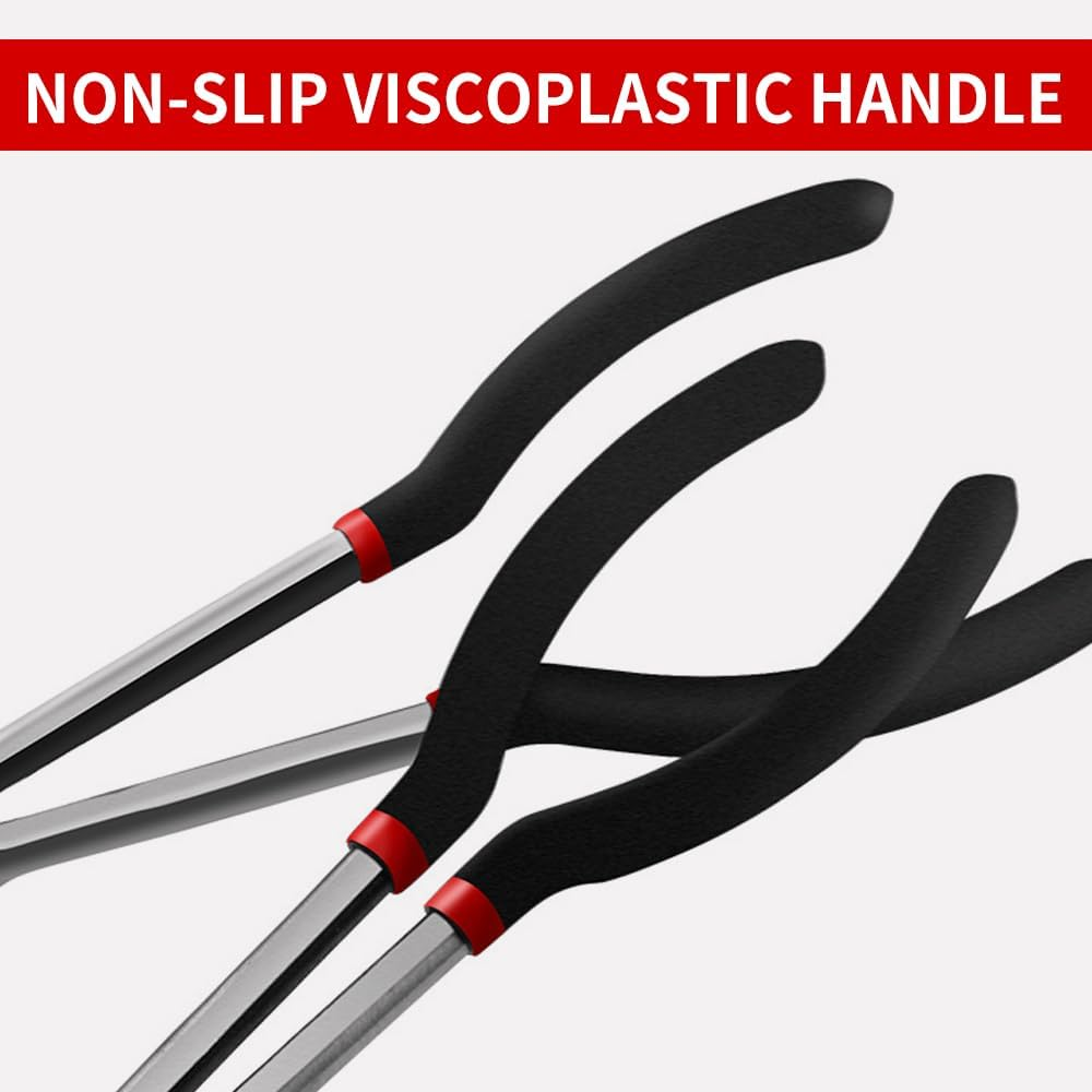 11'' Extra Long Reach Spark Plug Pliers with Ring Head, 280 MM Long Nose Pliers Car Spark Plug Wire Removal Pliers