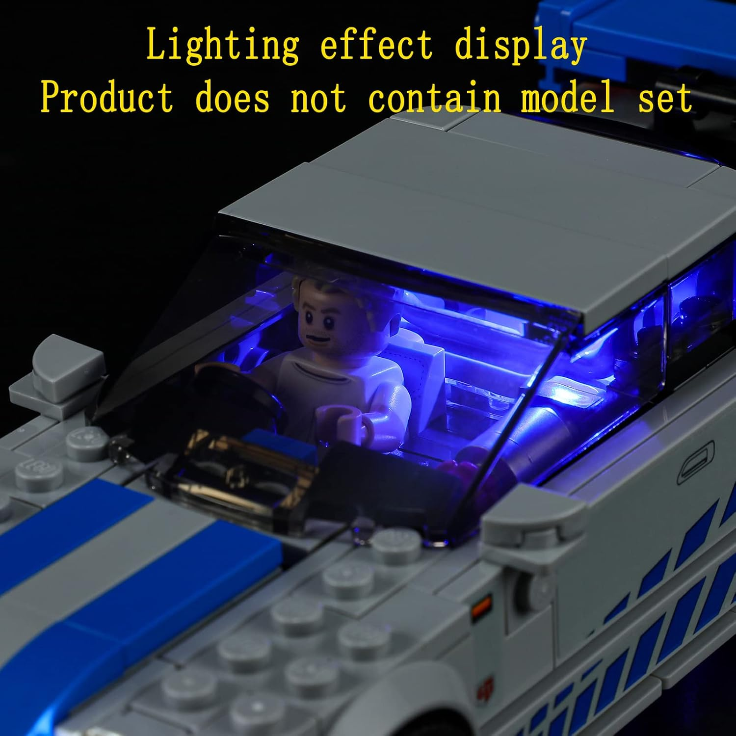 GEAMENT LED Light Set Compatible with  2 Fast 2 Furious - Nissan Skyline GT-R (R34) - Lighting Kit for Speed Champions 76917 (Model Set Not Included) image number 6