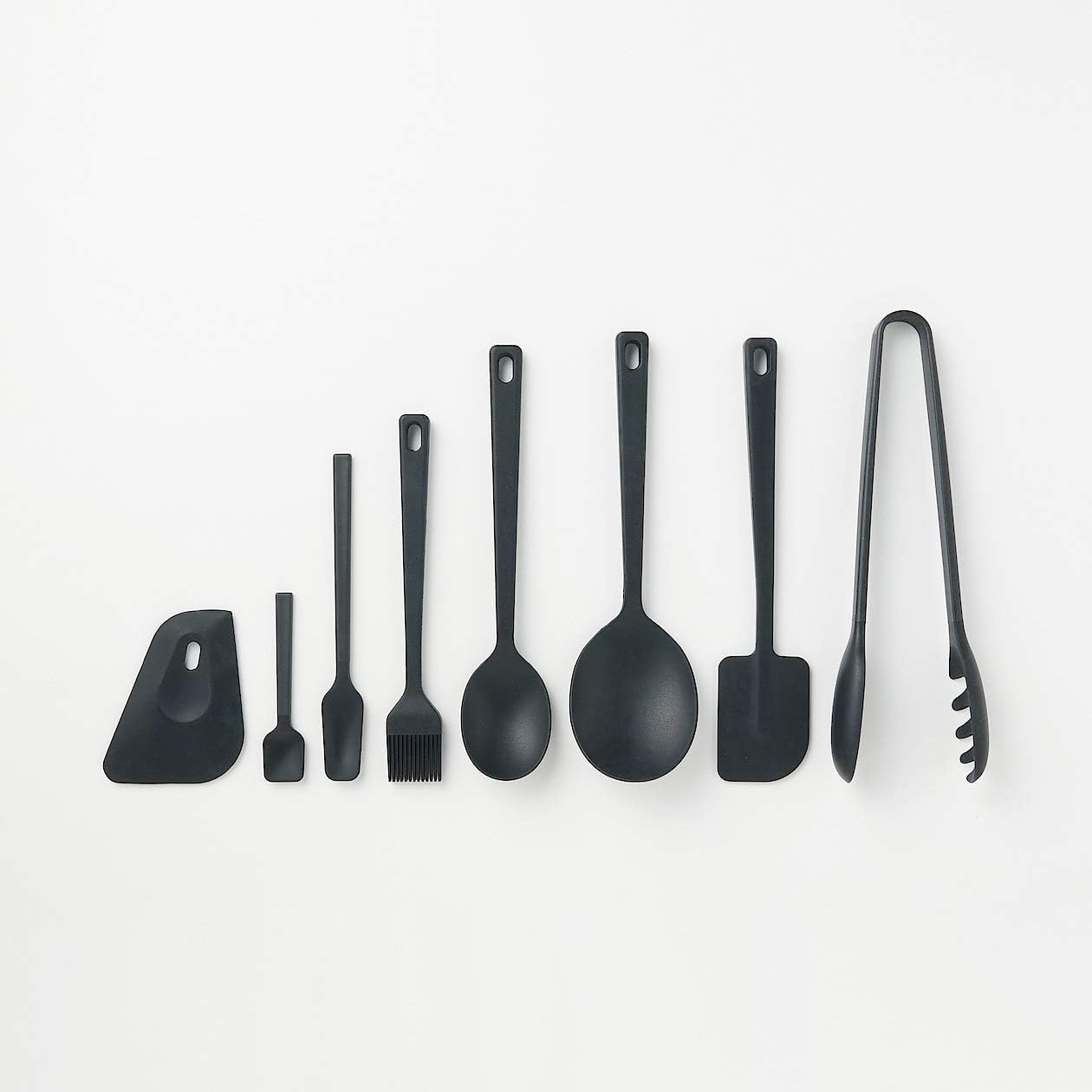 MUJI 44498767 Silicone Cooking Tongs, Approx. 10.6 Inches (27 Cm), Black image number 4