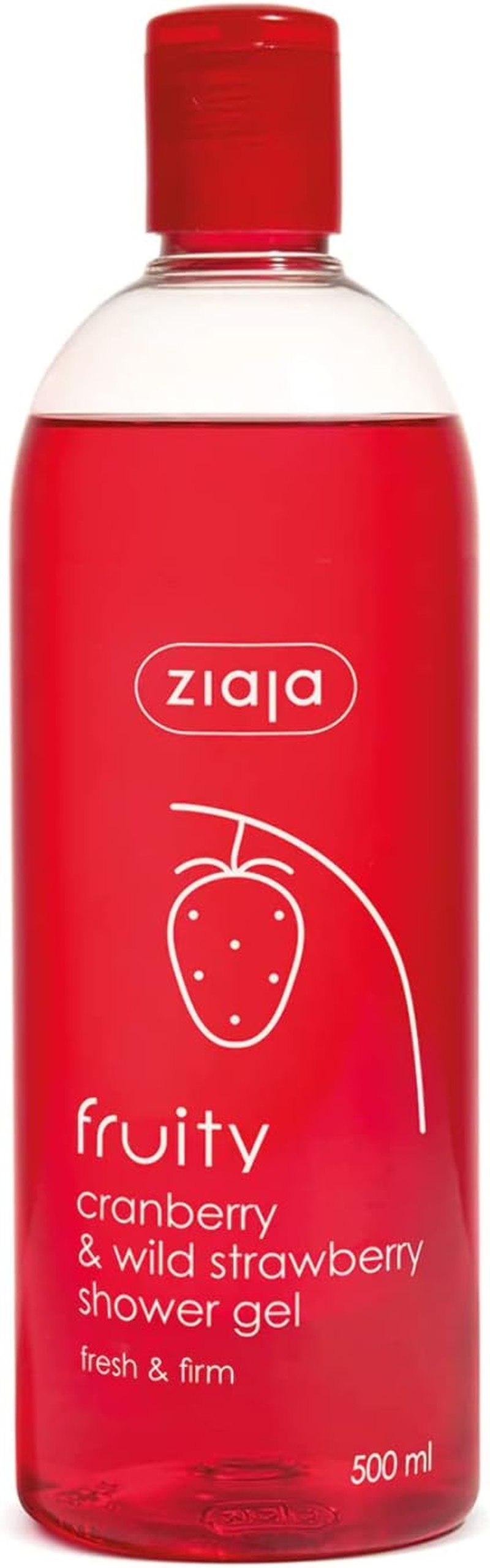 Ziaja Fruity Cranberry & Wild Strawberry Shower Gel, 500 Milliliters