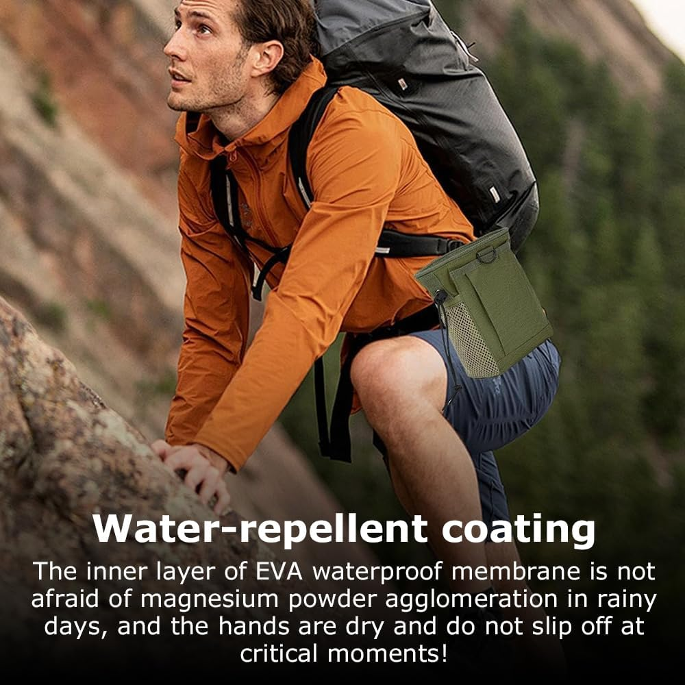 Durable Outdoor Utility Pouch, Mini Waist Bag, Water-Resistant Hip Pack, 210D Nylon Lining & Adjustable Drawstring Closure Compact Design for Essentials Storage(19X12X6Cm) image number 2