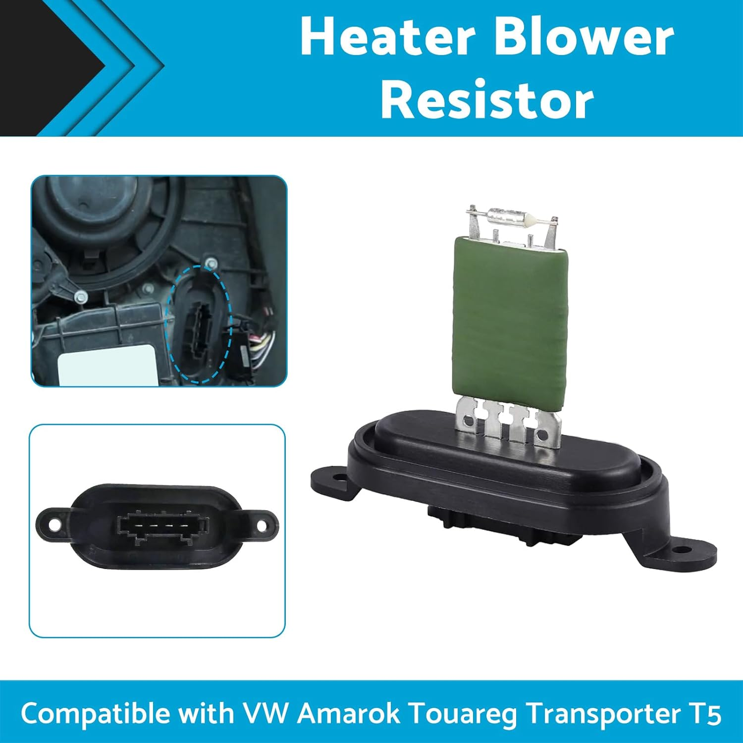 MAX COOL Heater Blower Fan Motor Resistors Suitable for VW Amarok Touareg Transporter T5 7E0959263 image number 5