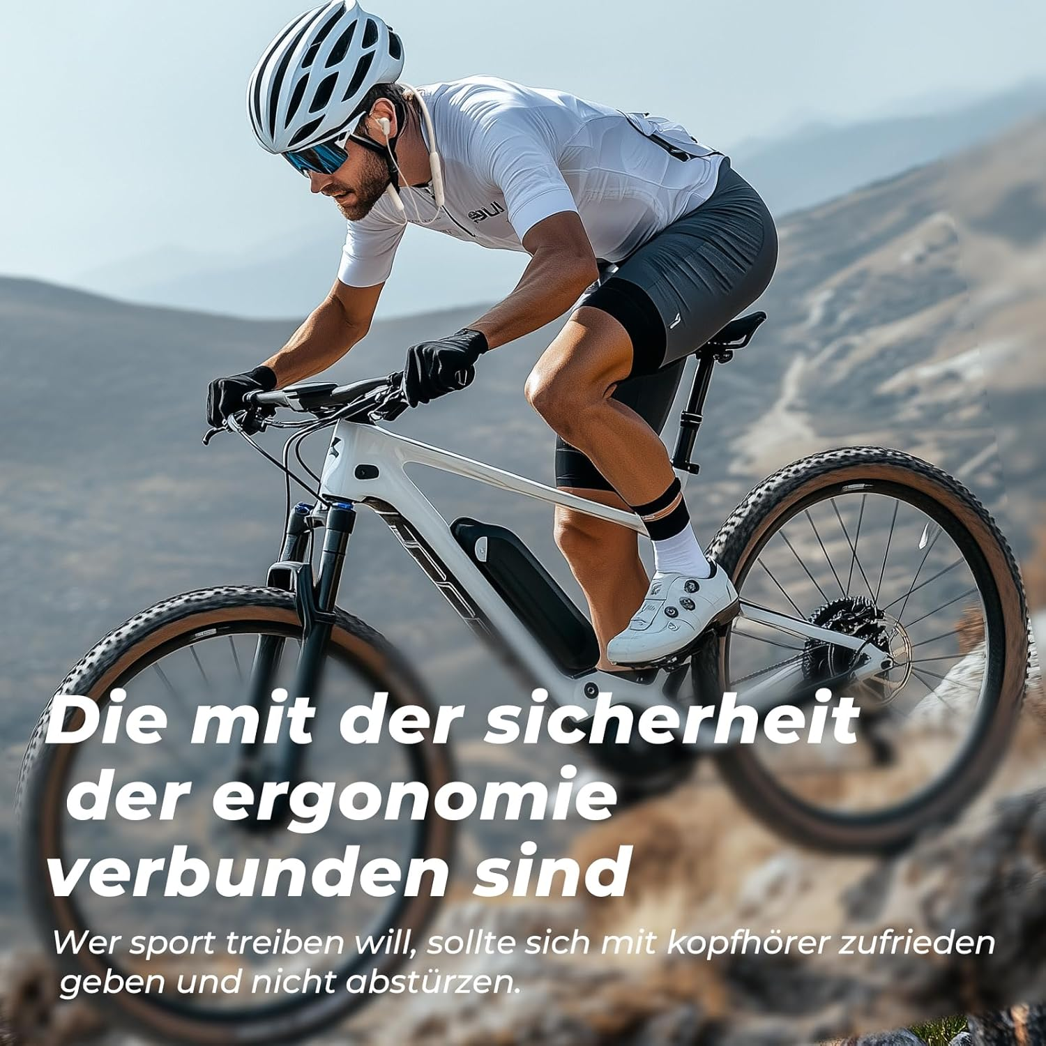 TONEMAC N18 In-Ear Headphones Bluetooth with Cable, Neckband Sports Headphones, Bluetooth Earbuds with ENC Microphone for Jogging, Workout (White) image number 6