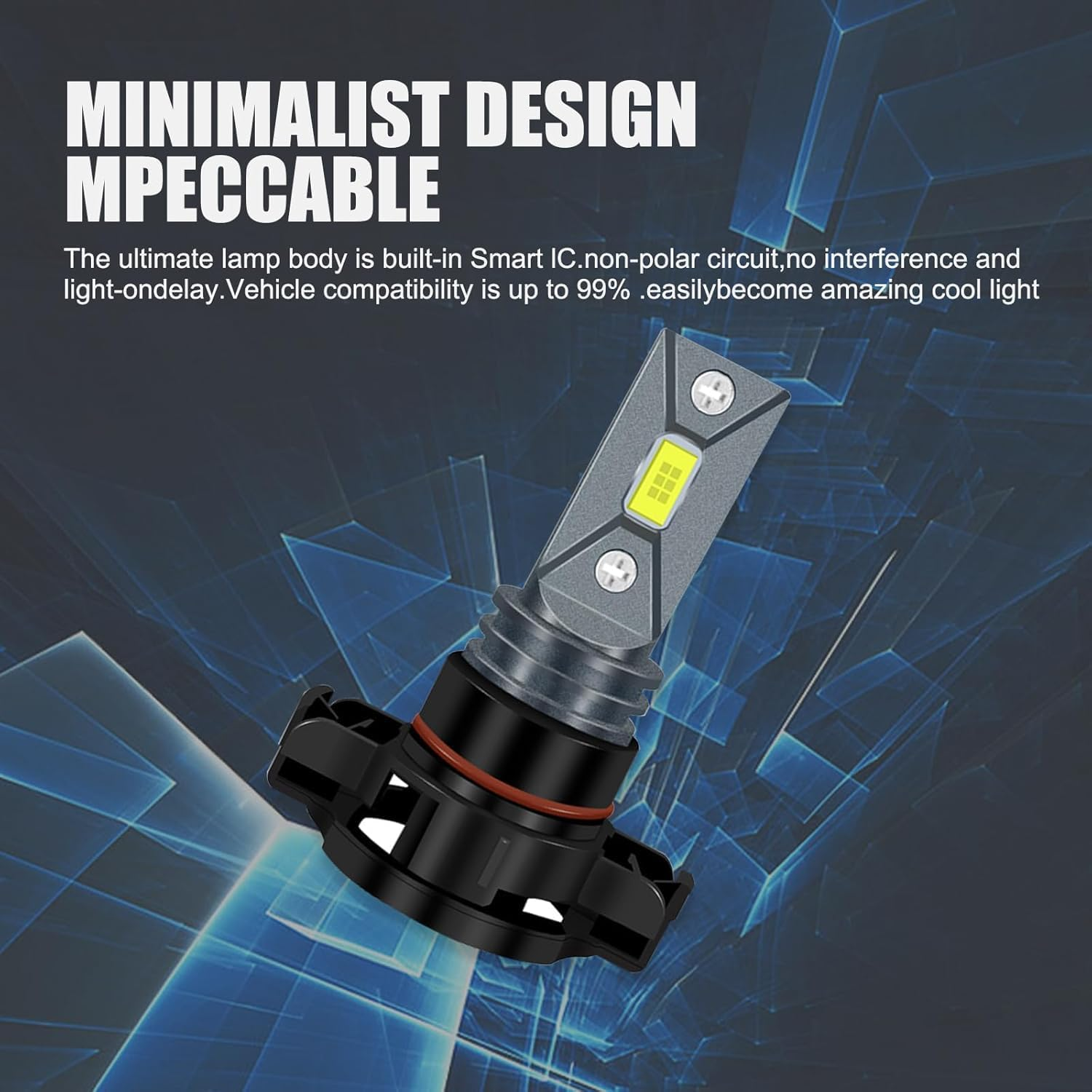 2X HOCOLO F2 5202 H16(Only European Car) 6000K LED Fog Lights Replace Halogen Bulbs,3570 Csp-Chips 80W 8000Lm,Bright IP68 Waterproof Vehicle Lamp Accessories Exterior Automotive(White, 5202/H16/PS24W) image number 6