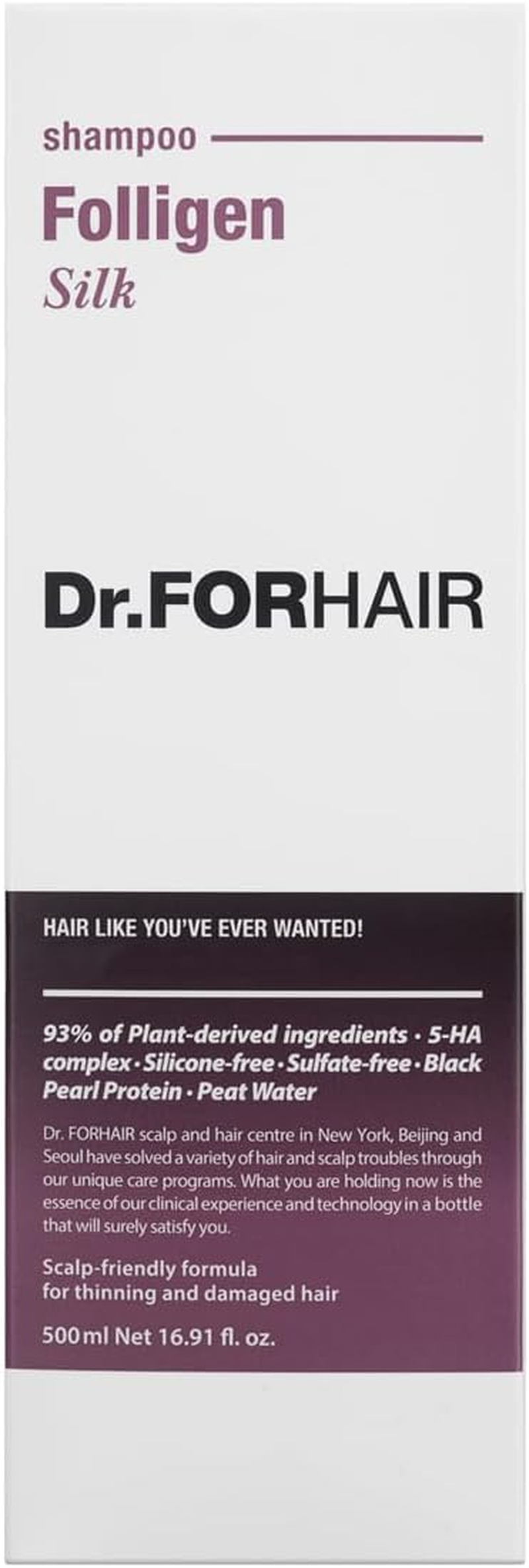 DR for HAIR - Folligen Silk Shampoo 500Ml image number 3