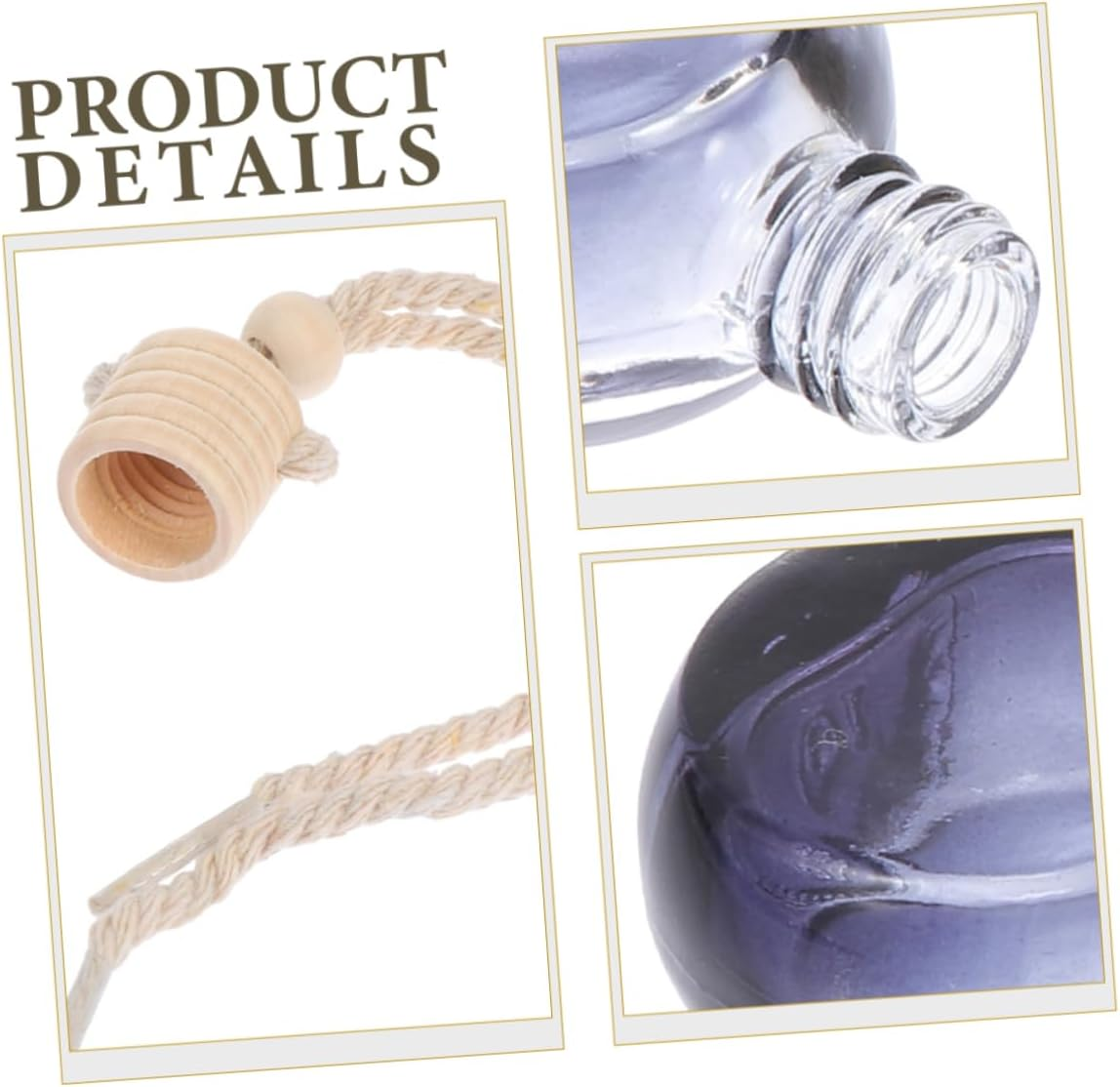 8Pcs Car Perfume Diffuser Car Hanging Perfume Bottles Essential Oil Diffuser Pendants Decor image number 4