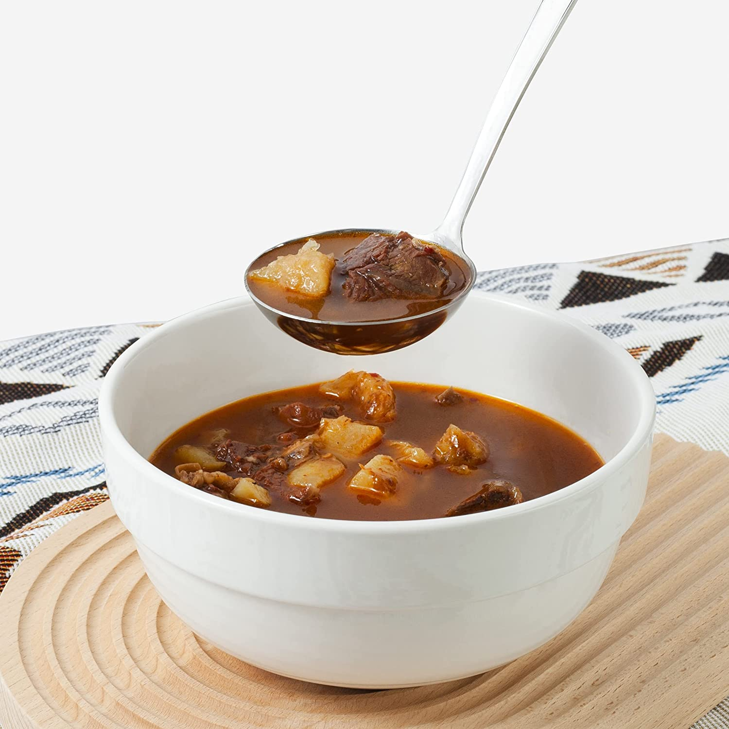 3-Piece,Stainless Steel Serving Spoons Set with Slotted Spoon, Serving Spoon and Perforated Spoon, Soup Ladle,Kitchen Cooking Serving Utensils Set Cooking Spoon image number 5