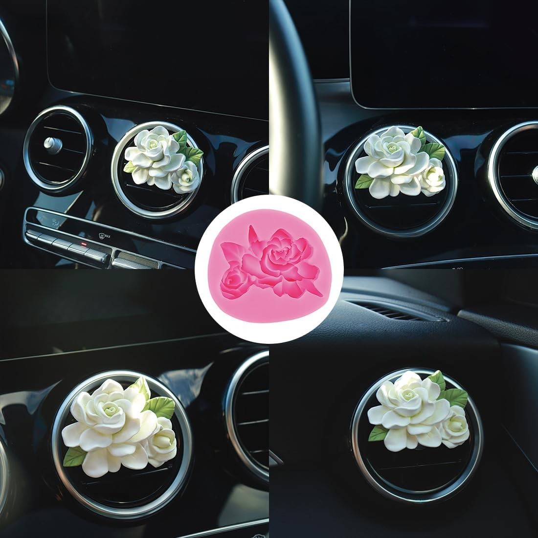 4Pcs Flowers Fondant Molds Silicone Moulds for Chocolate Cupcake Dessert Jelly Cookie Decor, Jewelry, Pastry, Chocolate, Wax, Handmade Soap Mould Candy Making image number 5