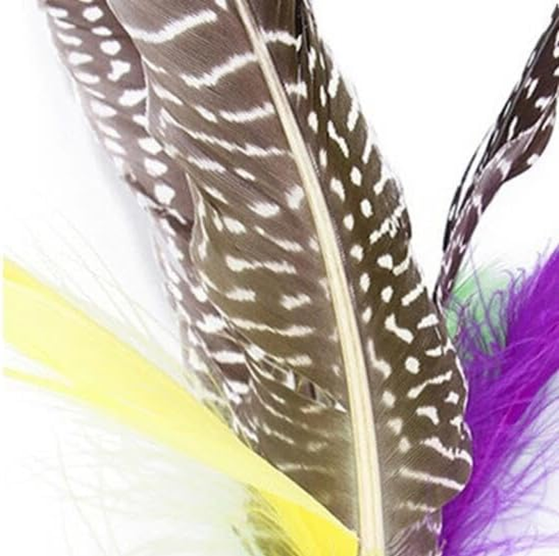 2 Pack Natural Feathers Bird Cat Feather Toy Refills with Bell, Cat Wand Toy Attachments, Flying Bird Toys for Cats&hellip; image number 1