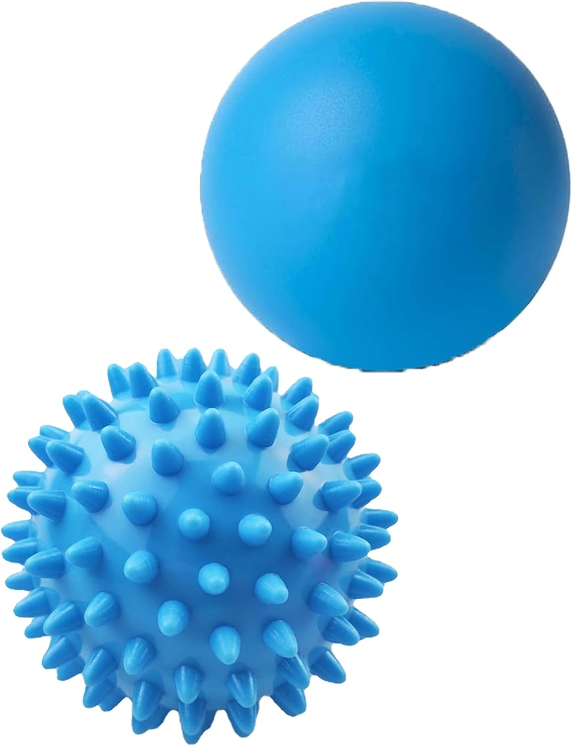 Wayfurr Massage Ball Set &ndash; 2 Pack Smooth Lacrosse Ball & Spiky Massage Ball for Myofascial Release, Deep Tissue Massage, Plantar Fasciitis Relief