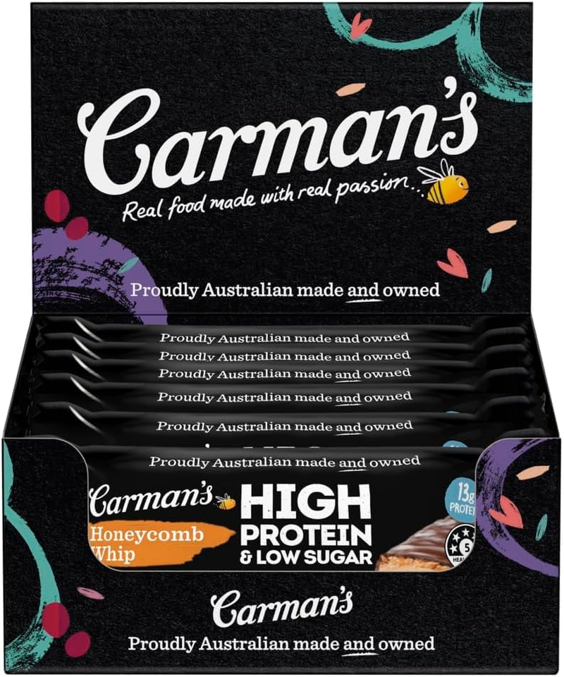 Carman'S High Protein Low Sugar Honeycomb Whip Bar - 12 X 60G (Pack of 12) image number 6