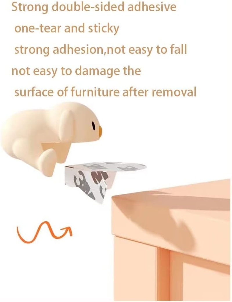 Animal Type Dog Silicone Table Corner Anti-Collision Corner Protector for Children Corner Protector for Baby Safety, 4 Random Colors