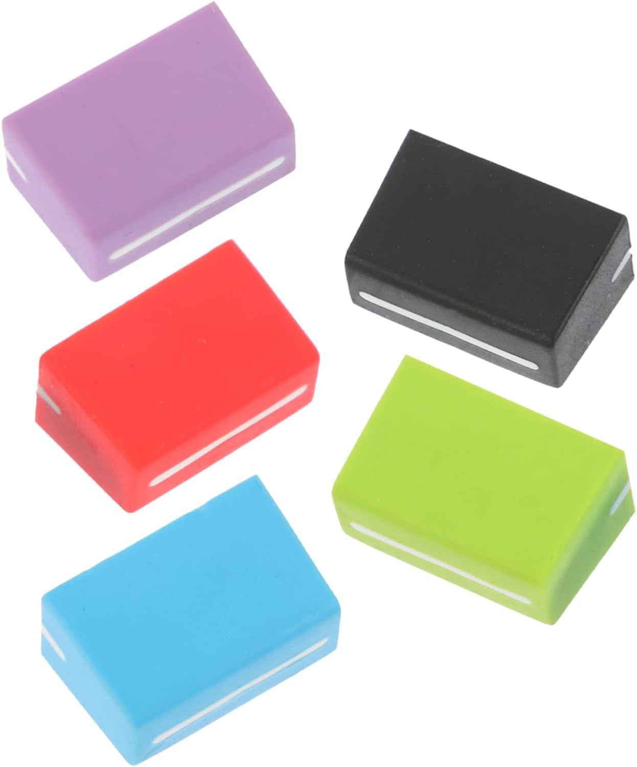 Vaguelly 5Pcs Grey 4Mm Hole Fader Cap Replacement for Mixer Console Slider Knobs Dj Deck Straight Slide Buttons Accessories