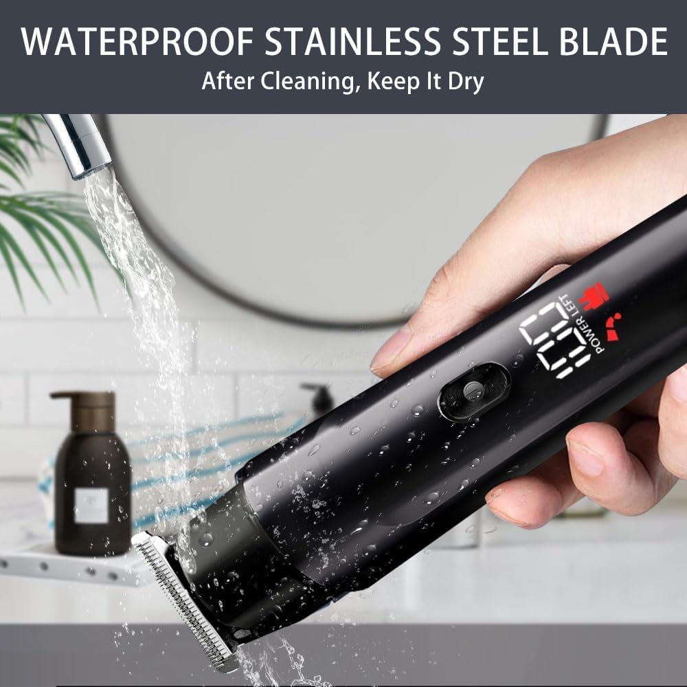 Beard Trimmer Hair Clipper for Men - 5 in 1 Men&rsquo;S Grooming Kit with Electric Shaver, Nose Hair Trimmer with LED Display, Waterproof Rechargeable Beard Shaver for Painless Facial & Body Hair Removal image number 2