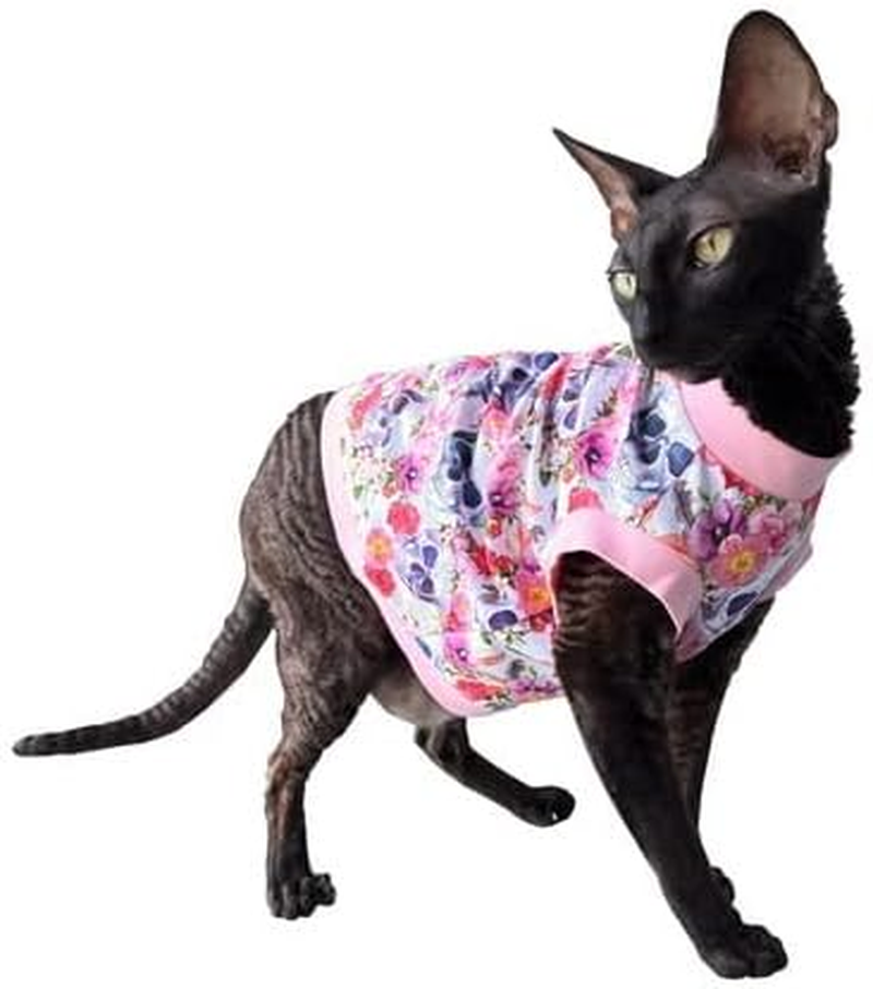 Kotomoda Cat'S T-Shirt Summer Scull for Sphynx and Naked Cats (X-Small) image number 2