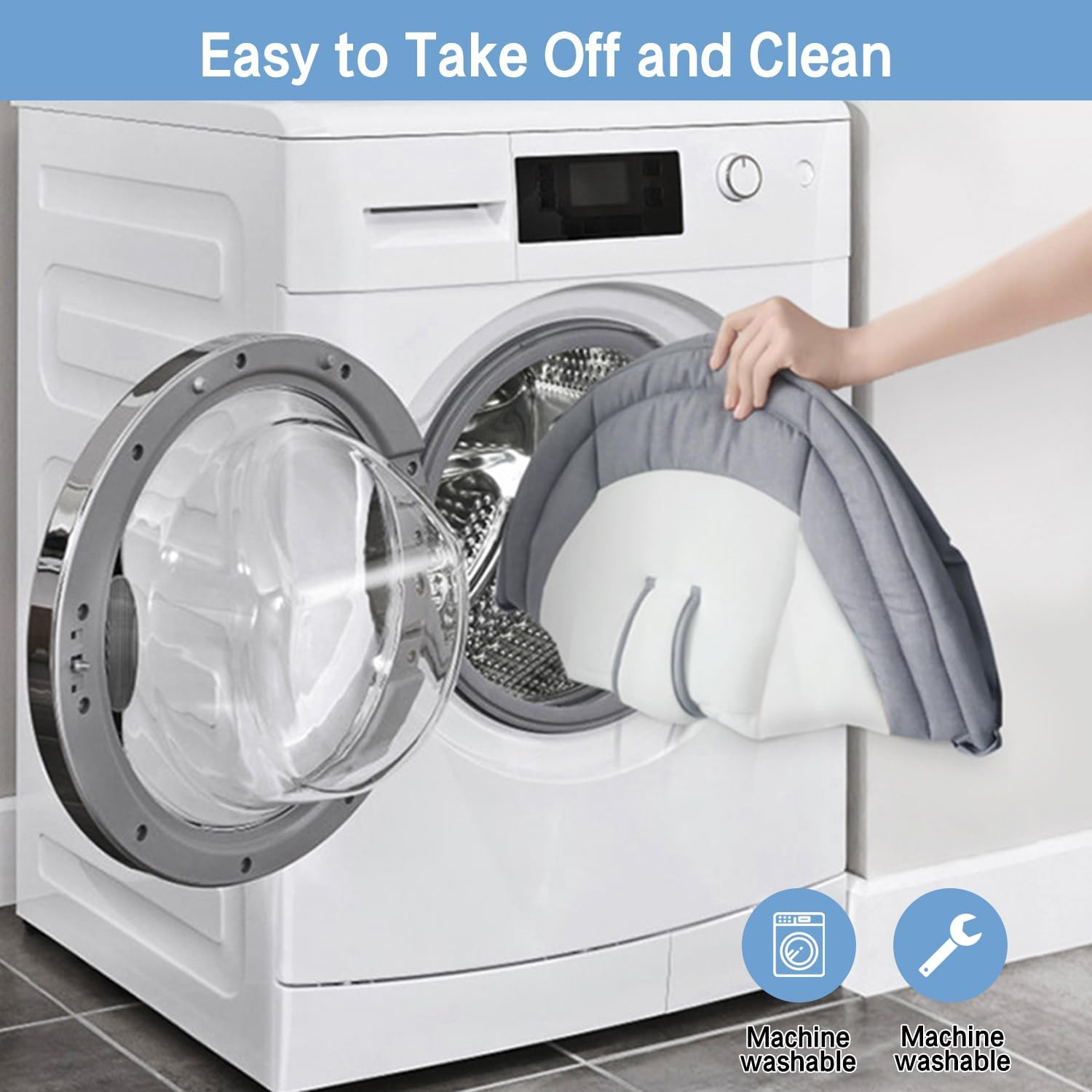 Baby Swing for Infants, Portable Baby Rocker with Tray and Remote Control 5 Speed Electric Bluetooth for 5-26 Lbs, 0-12 Months,3 Timer Settings & 10 Pre-Set Lullabies Adjustable Rocking Bouncer Chair (Light Gray) image number 3