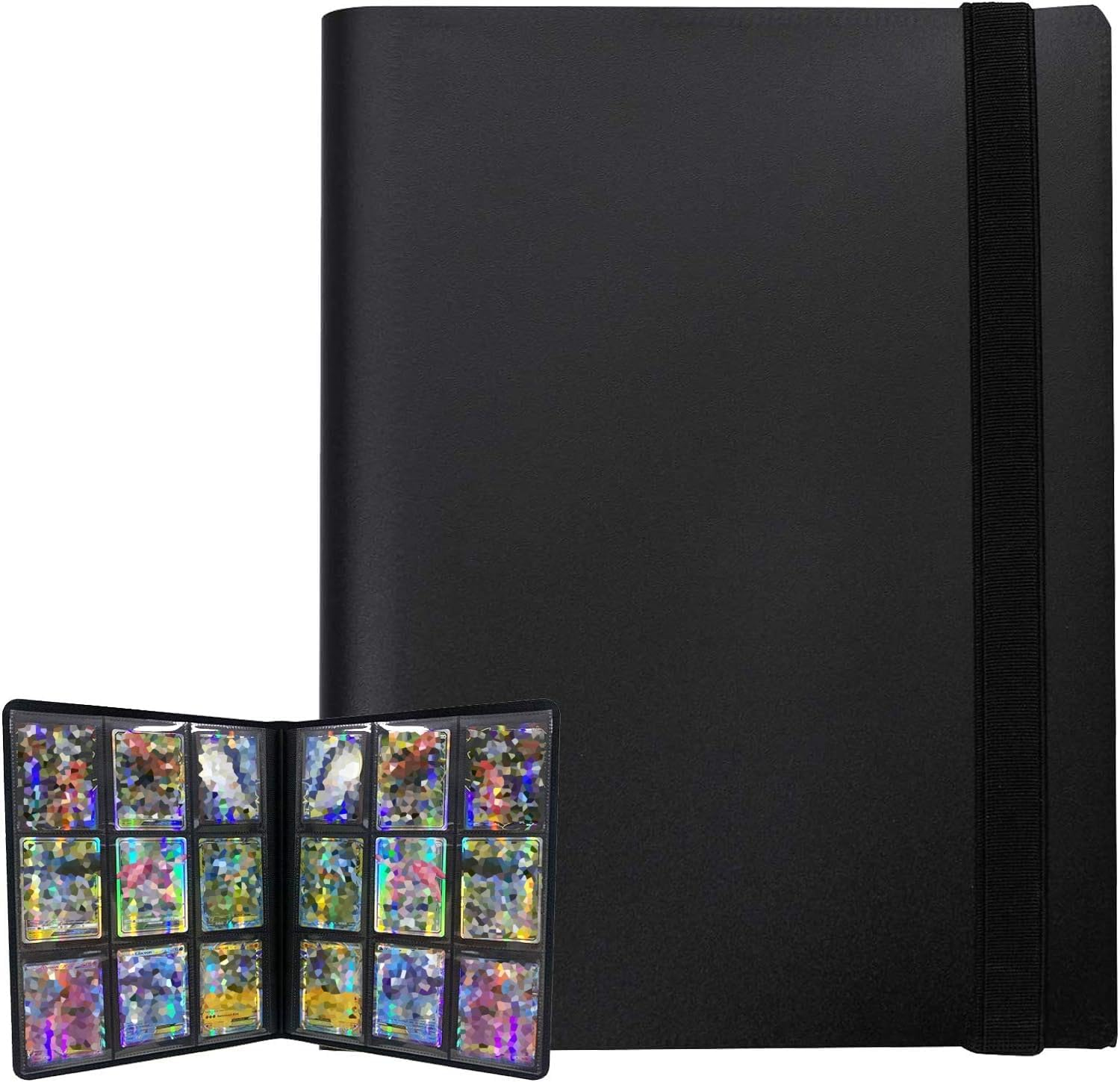 Trading Card Binder Holder, Sports Card Album with Card Sleeves, Book Protection Trading Cards - 9 Pocket - Put up to 360 Cards(Green)