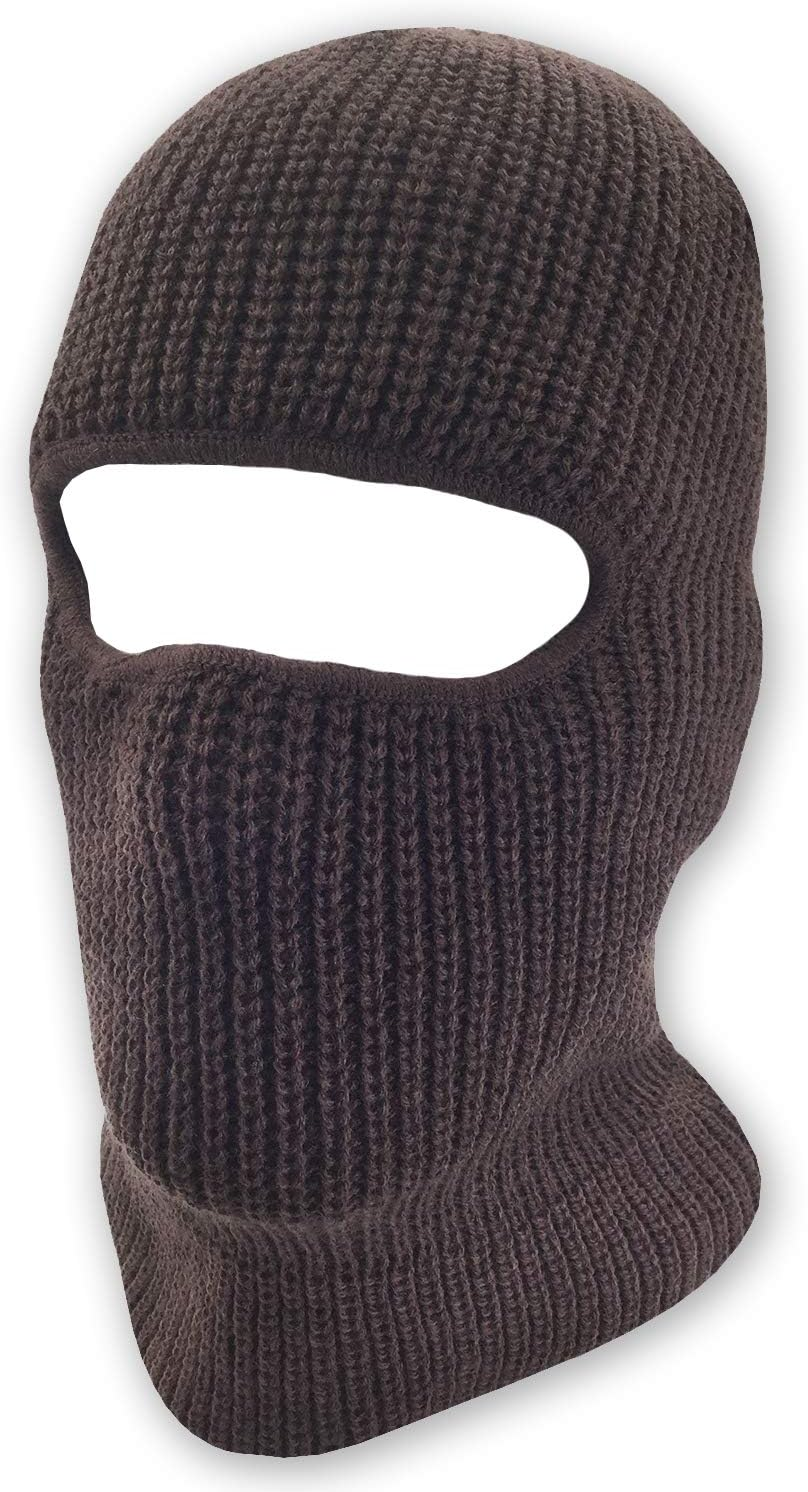 Double Layered Knitted One Hole Ski Mask - Assorted Colors Tactical Paintball Running