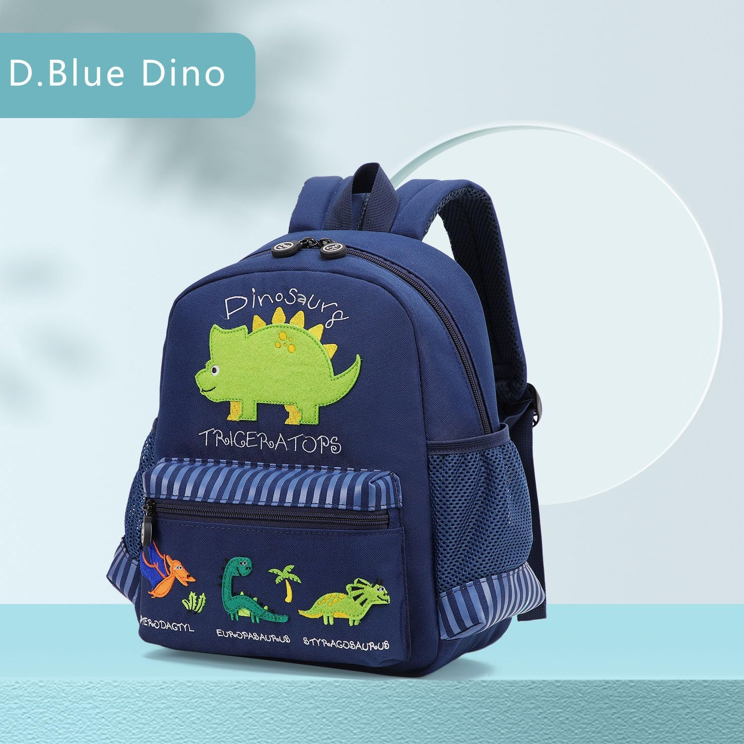 Willikiva Cute Zoo 3D Kids Backpack for Boys and Girls Toddler Backpack Bags - Blue Car Small Size,Age 1-2 image number 2