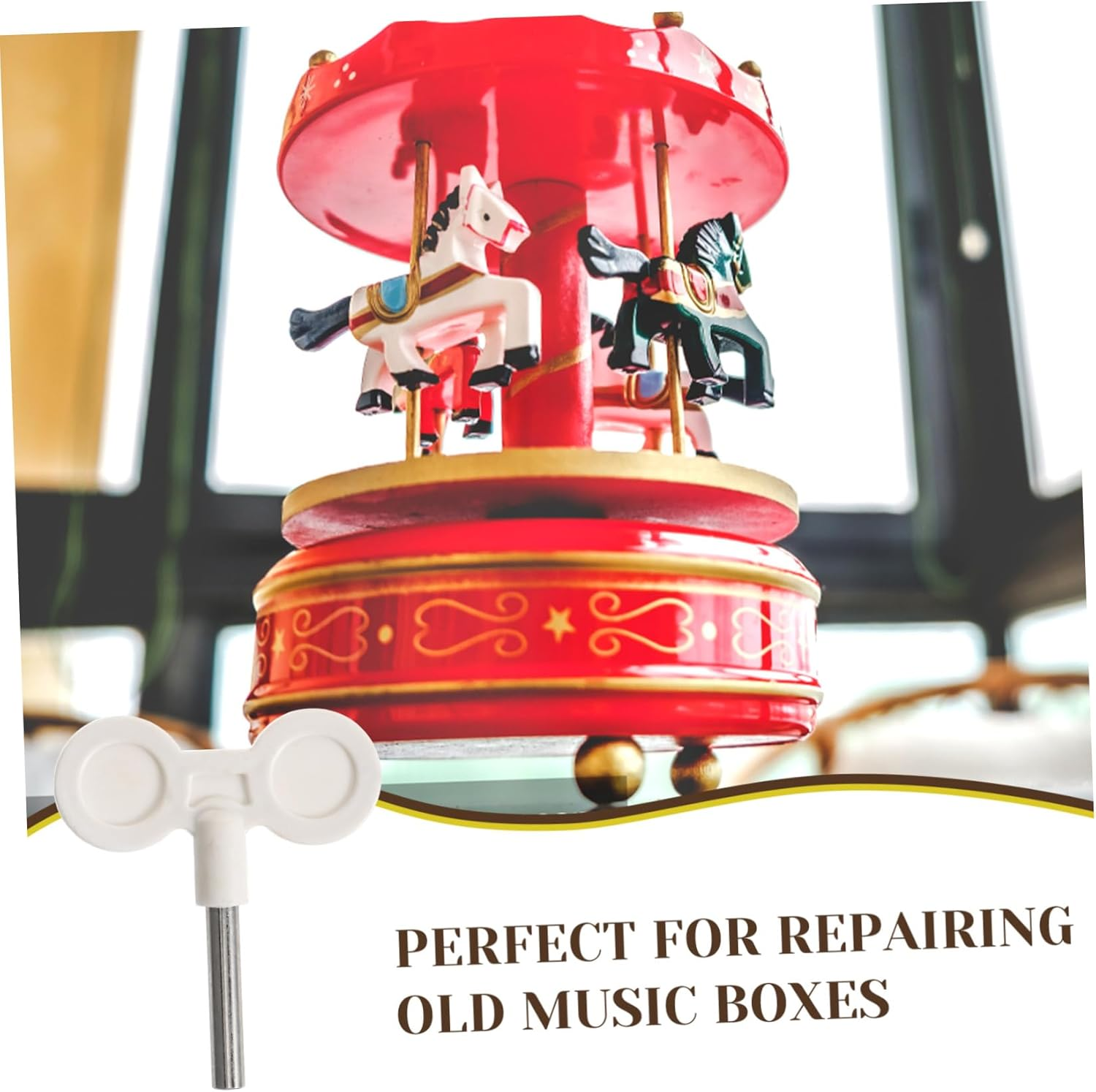 Ibasenice Diy Music Box Parts Music Box Key Replacement Winding Keys for Music Box Handle image number 5