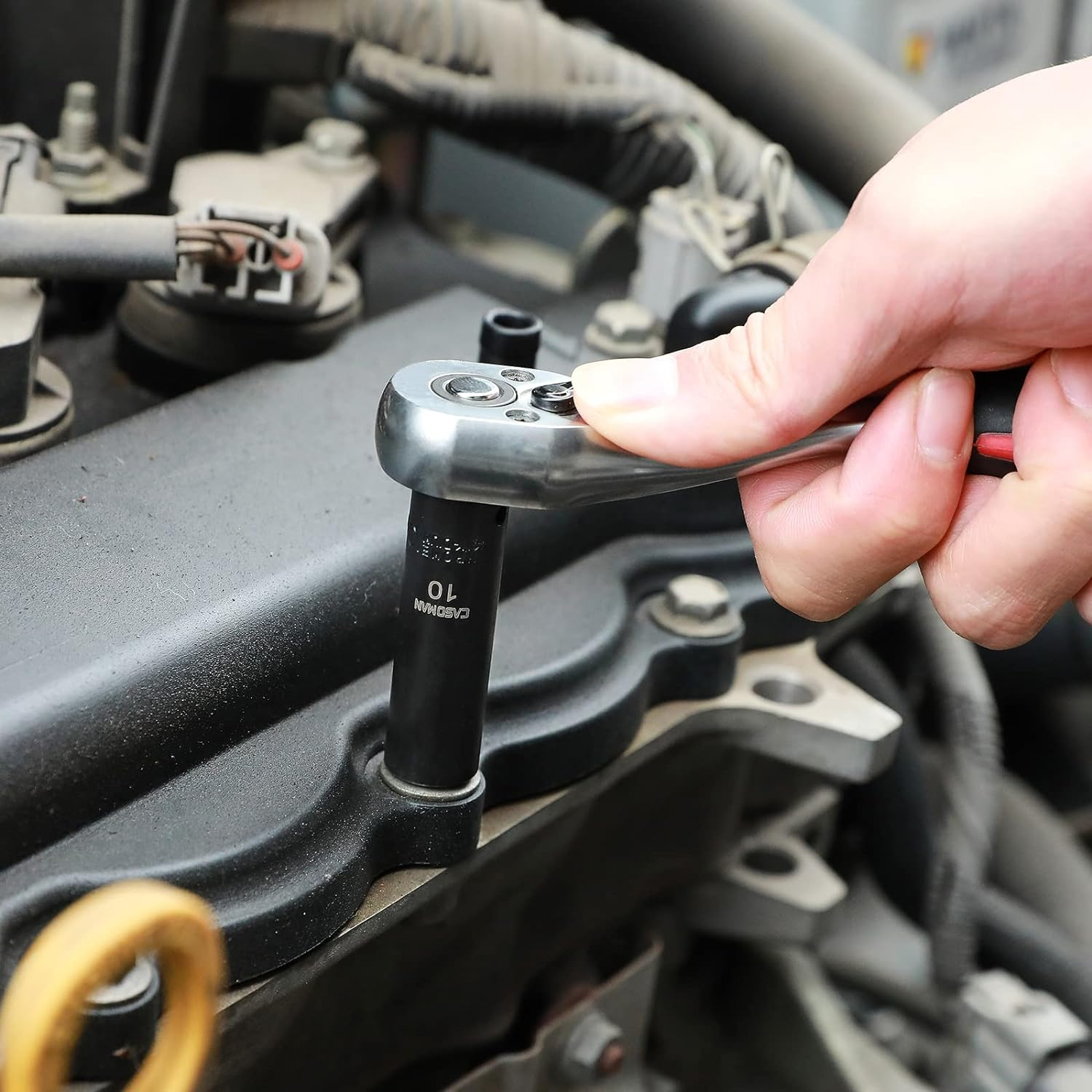 CASOMAN 1/4 Inch Drive Master Impact Socket Set, 50-Piece, 6-Point, Sae/Metric, 5/32 Inch - 9/16 Inch, 4Mm - 15Mm, Standard/Deep,Cr-V image number 1