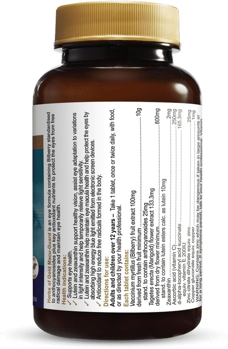 Herbs of Gold Macu-Guard with Bilberry 10 000 90 Tablets