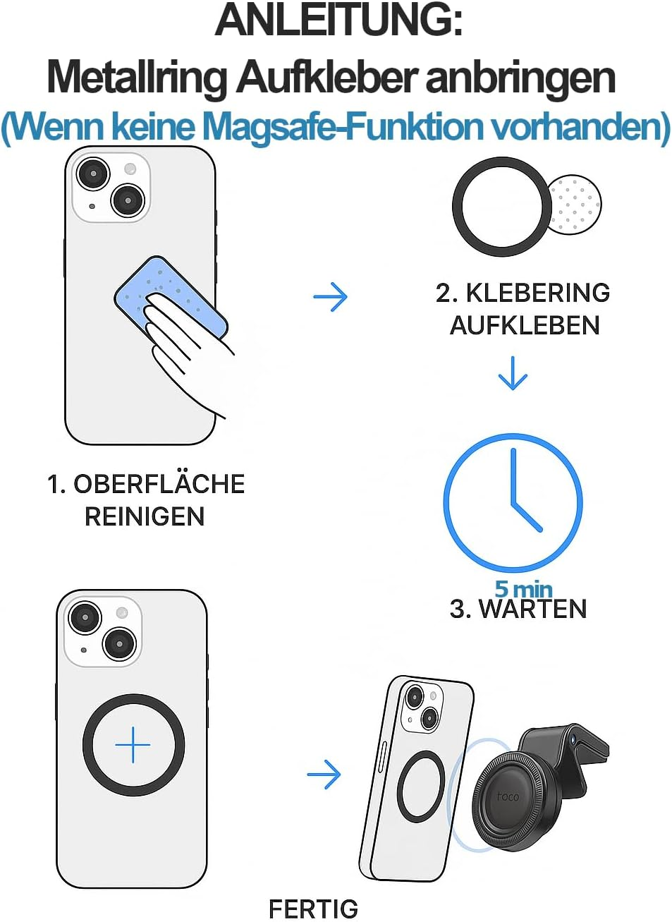 ORIA Mobile Phone Holder Car Magnetic Ventilation Holder for Samsung Galaxy A06 A16 A26 A36 A56 A55 A35 A25 A15 A05 A54 A34 A14 A53 S23 S24 S25 Ultra 5G S22 S21 S20 FE Compatible with Magsafe Grille image number 4