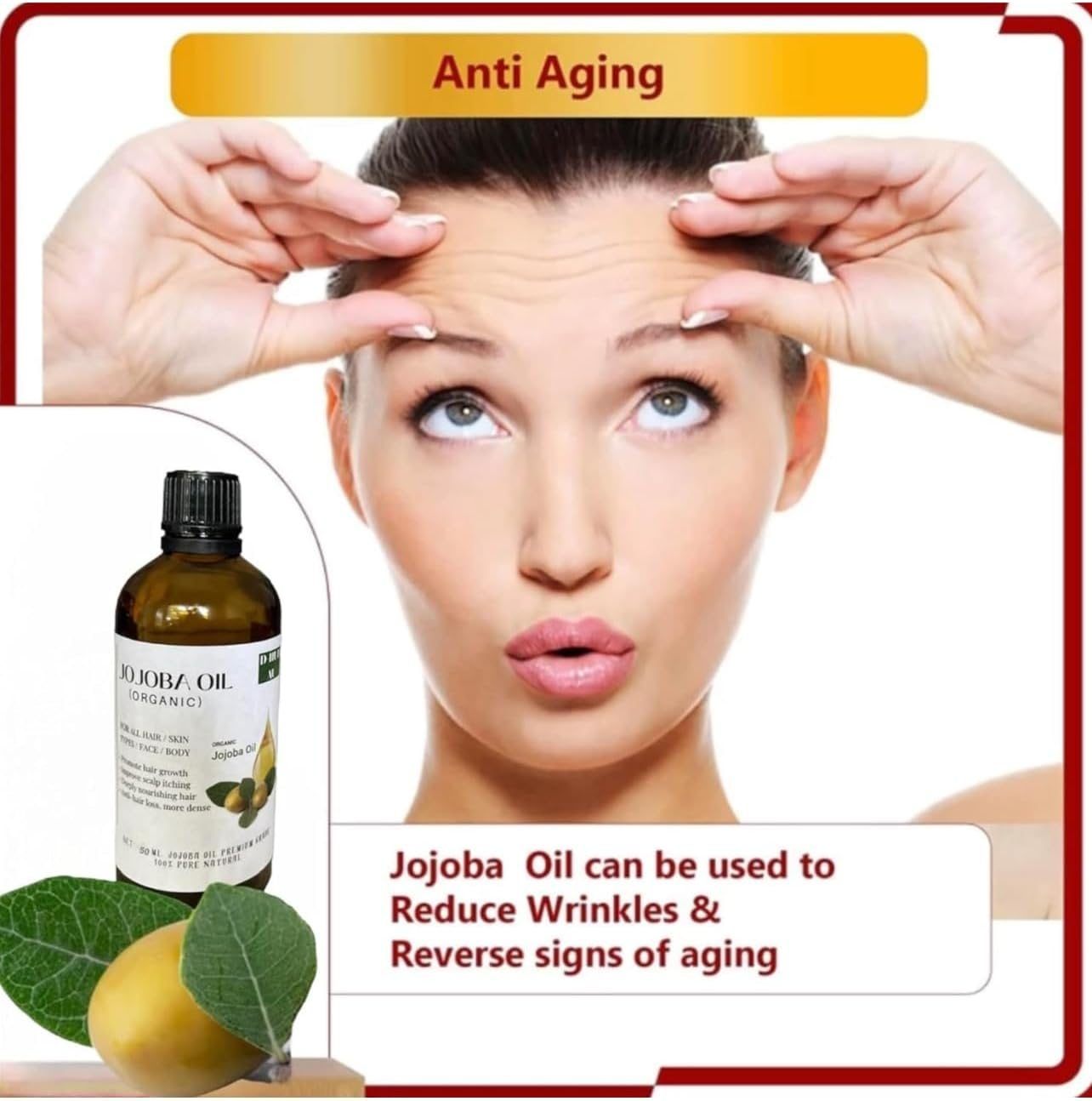 (1L) Organic Jojoba Oil 100% Pure for Hair Growth & Jojoba Oil 100% Pure for Face, Beard, Eyelash Growth, Cold Pressed Hexane Free Carrier Oil for Body Massage Oil I Undiluted Premium Therapeutic Grade I Packaging in Australia May Vary. image number 2