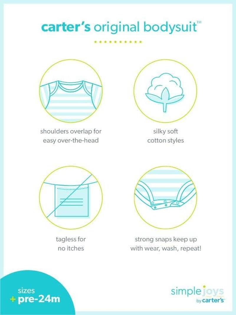 Simple Joys by Carter'S Unisex-Baby 8-Pack Short-Sleeve Bodysuit image number 3