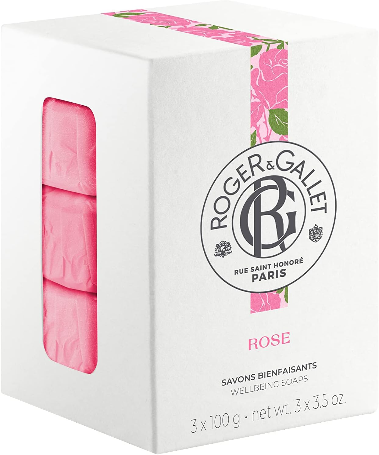 Roger & Gallet Wellbeing Soap Set - Rose for Unisex - 3 X 3.5Oz Soap image number 3