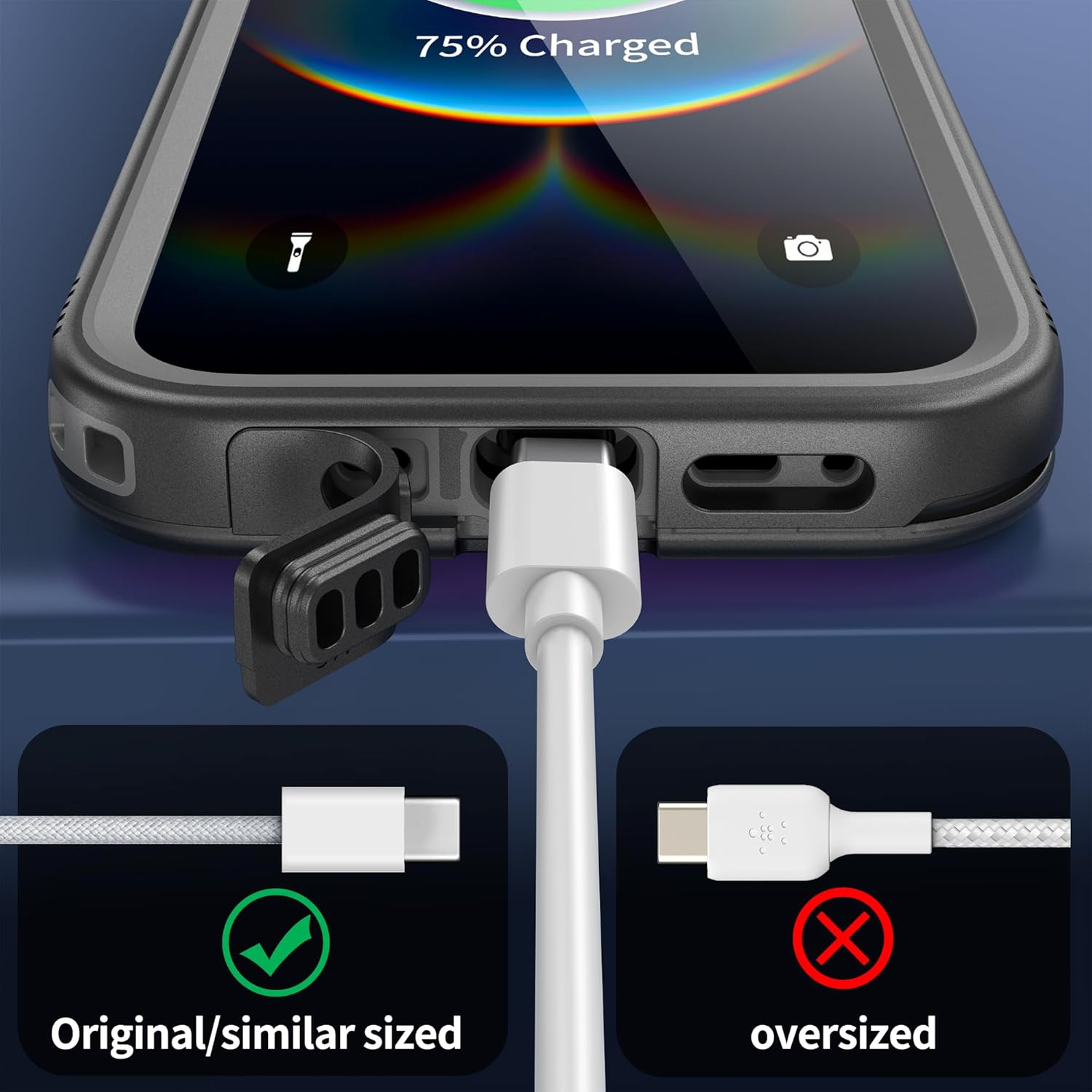 SPORTLINK for Iphone 16E Case - IP68 Waterproof Shockproof Dustproof, 360 Rugged Heavy Duty Cover with Built-In Screen Protector & Lanyard, Full Body Drop Proof Phone Case for Iphone 16E image number 6