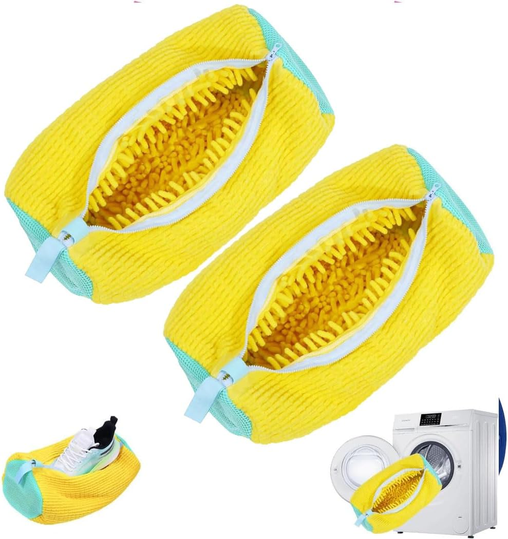 Idopick 2 Pack Shoe Washing Machine Bag, Laundry Shoe Bag for Washer and Dryer Reusable Shoe Cleaning Bag for Unstain Sneaker Tennis Shoes Unstain Cleaner Kit image number 5