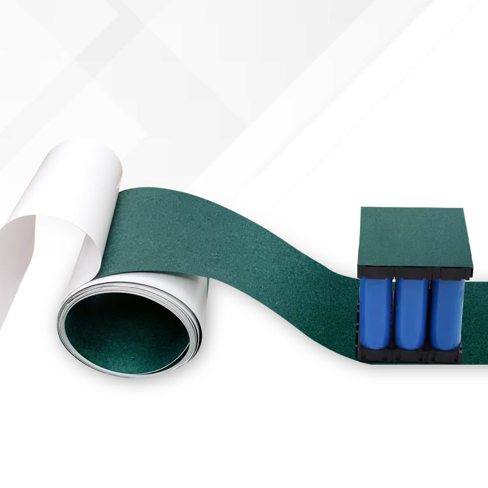 Electrical Insulating Adhesive Paper 80Mm(3.15In) Width 3M Length One Side Self Adhesive, Battery Pack Insulator Gasket for 18650 21700 26650 Battery Pack, Green. 0.2Mm Thickness image number 3