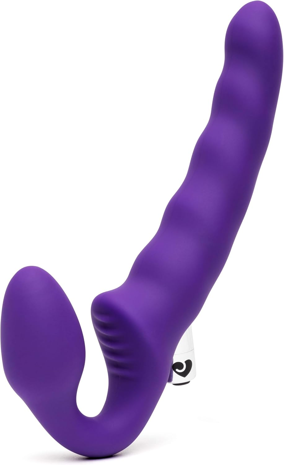Lovehoney Posable Strapless Strap on Dildo for Women | 6 Inch Silicone Rippled Double Ended Dildo Vibrator for Couples | Rechargeable Bullet Vibrator with 10 Modes | Textured Clit Stimulator Sex Toy image number 2