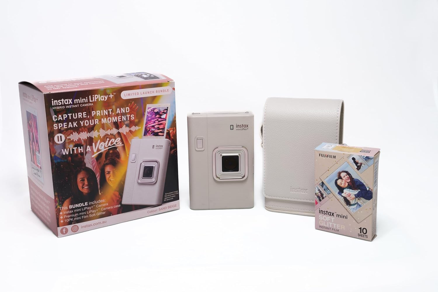 INSTAX Mini Liplay+ Camera, Sand Beige