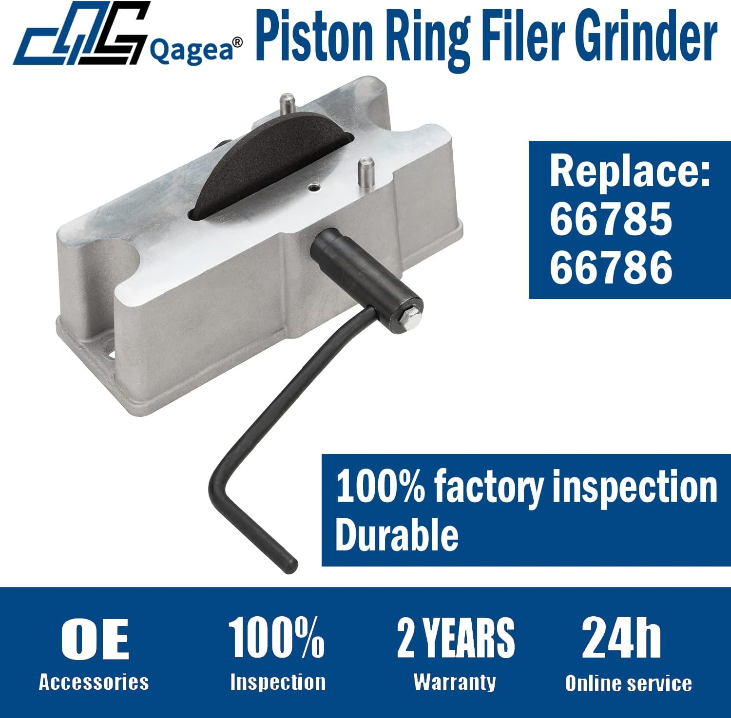 Manual Piston Ring Filer Includes 120 Grit Carbide Grinding Wheel Replace 66785 66786