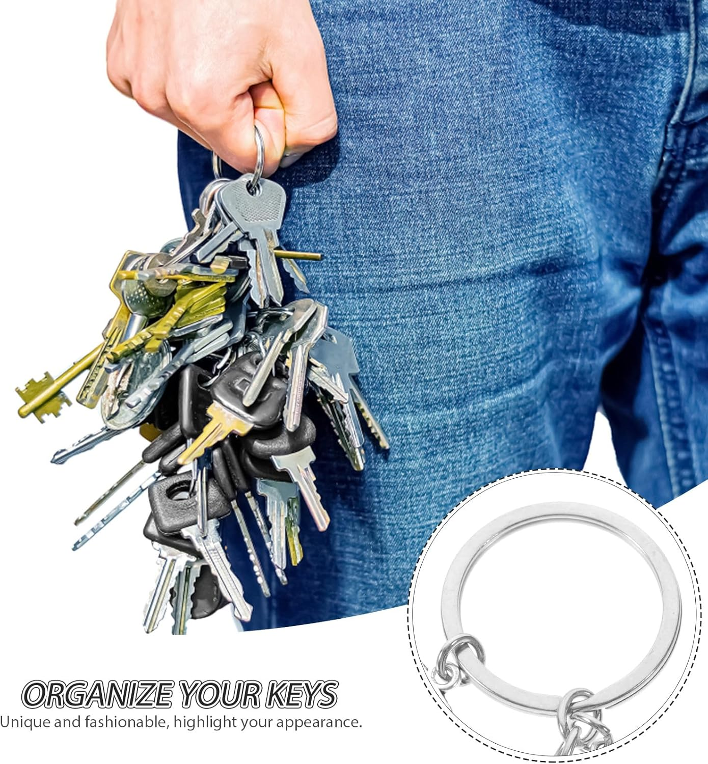 HEALEEP Back to School Calculator Keychain with Mini Calculator, Small Key Ring for Backpack and Wallet, Compact Key Chain for Men and Women, School Supplies Accessory image number 2