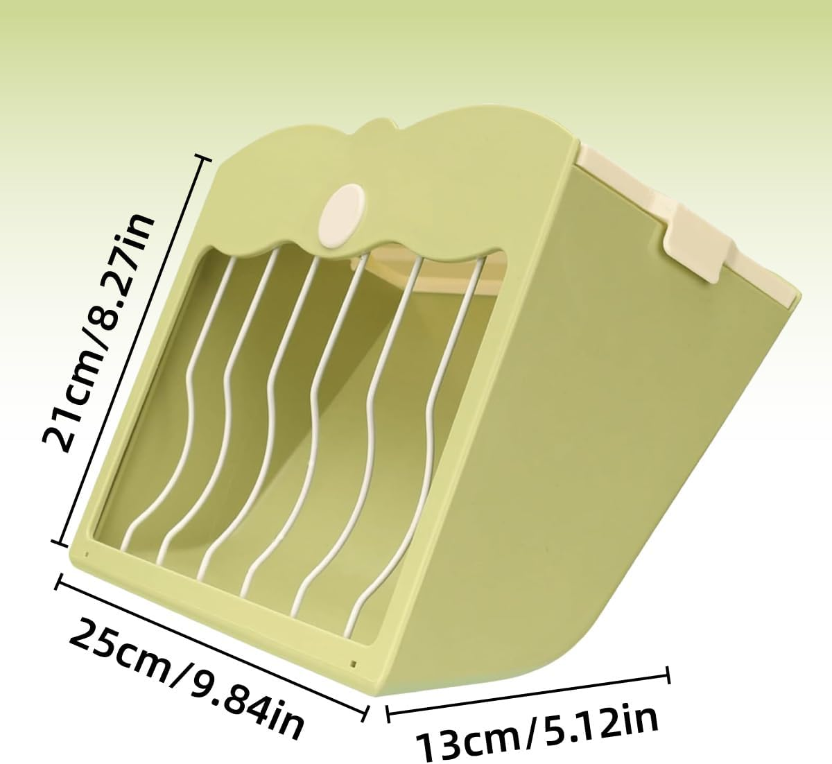 AIMALL Dual Use Rabbit Guinea Pig Hay Feeder Rack 8.27X9.84X5.12In Large Capacity 3500Ml Anti-Waste Wall Mounted Grass Holder for Small Animals Cage - Blue-Steel Mesh image number 6