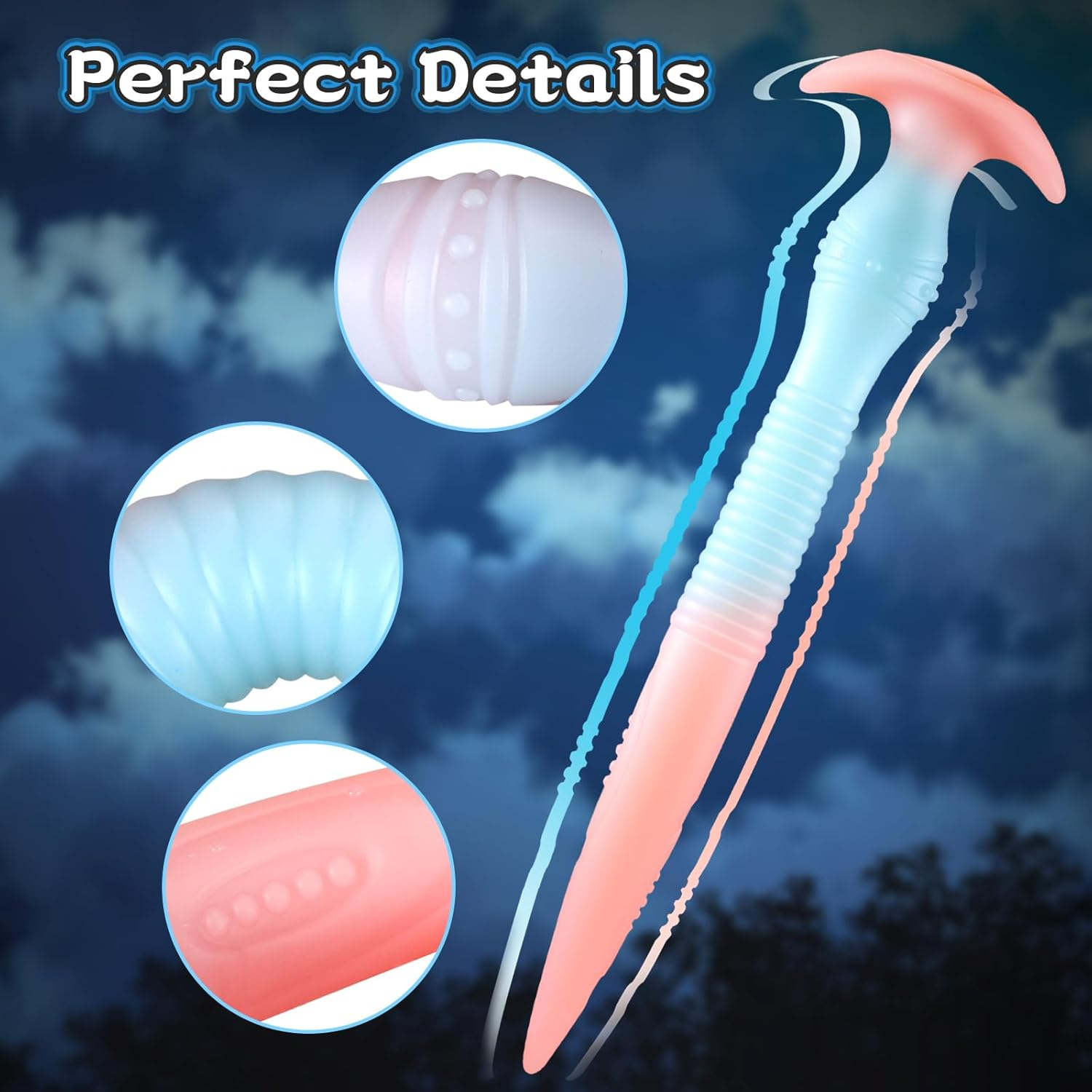 22.8IN Extra Large Silicone EEL Toy Extra Long Butt Plug Dildo for Deep Pleasure Soft and Flexible Plug for Prostate Massage and G-Spot Stimulation for Both Men and Women image number 3