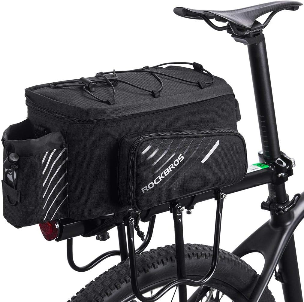 ROCKBROS Bike Rack Bag 13L, Bicycle Panniers, Trunk Bag with Rain Cover, Reflective Straps, Compatible with E-Bike, Bicycle image number 1