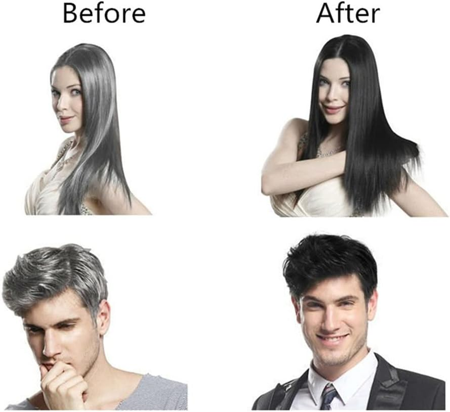 30 PCS Black Hair Shampoo 5 Mins Dye Hair into Black Herb Natural Faster Black Hair Restore Colorant Shampoo Treatment Restore Hair Shine, and Reduce Frizz, Regain Youth for Your Hair image number 5