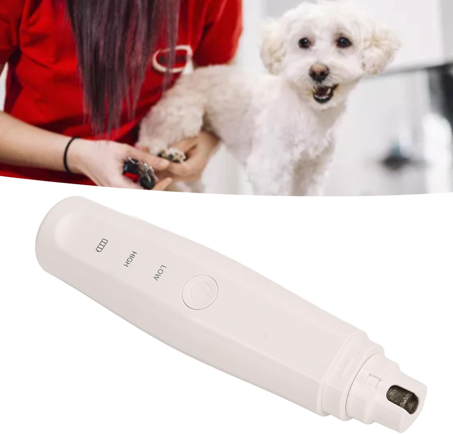 KJAOYU Dog Nail Grinder,Rechargeable Dog Nail Trimmers,Pet Nail Grinder Rechargeable 2 Speed Electric Dog Cat Nail Trimmer Painless Paws Grooming Device image number 3