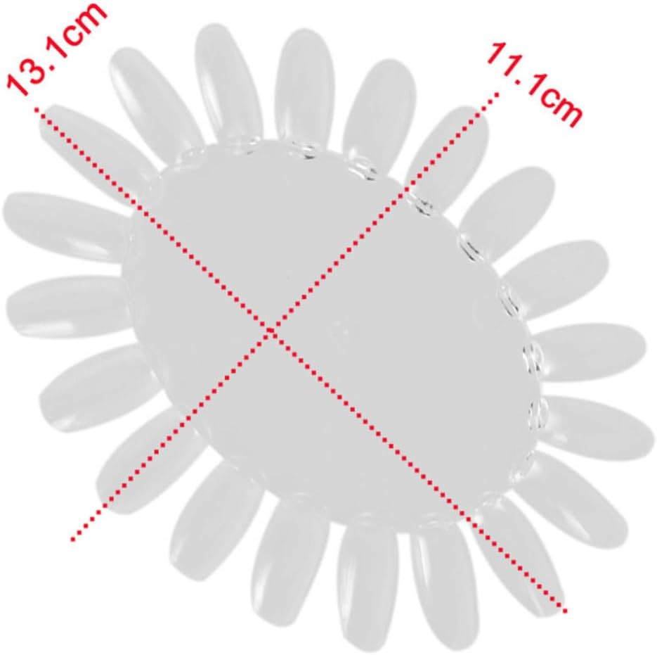 Vaguelly 10Pcs Nail Display Board Oval Nail Art Practice Plates Gel Polish Chart