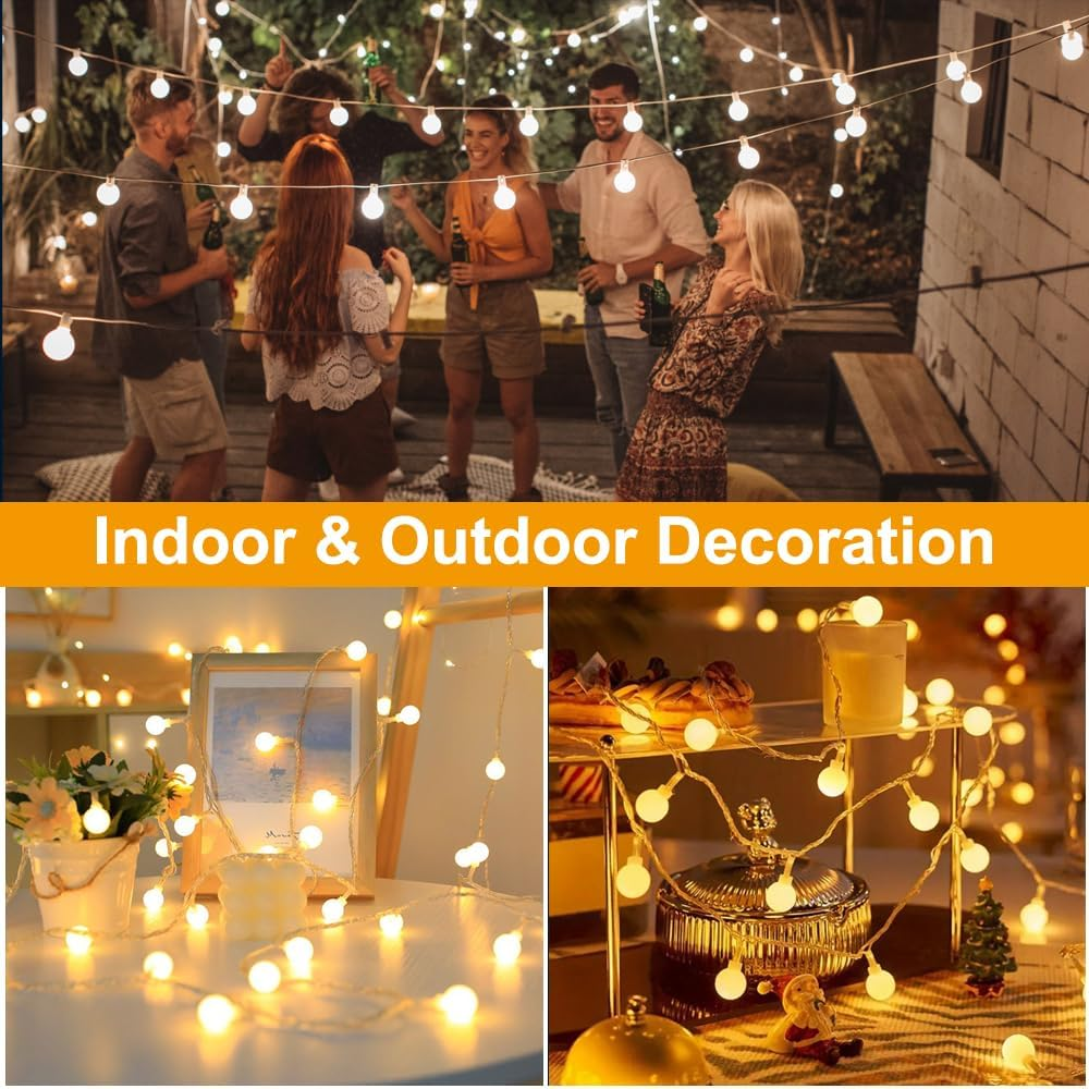 Fairy Lights Battery Indoor 3 M 20 LED Warm White Fairy Lights Balls, Globe Party Fairy Lights Indoor Outdoor for Room, Balcony, Wedding, Party image number 5