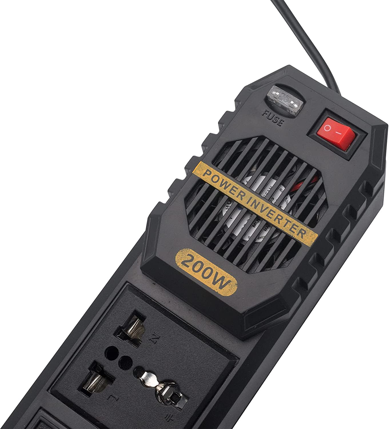 TOP-MAX Car Power Inverter 200W DC 12V to AC 220V Socket Converter Invertor 4USB Charger image number 3