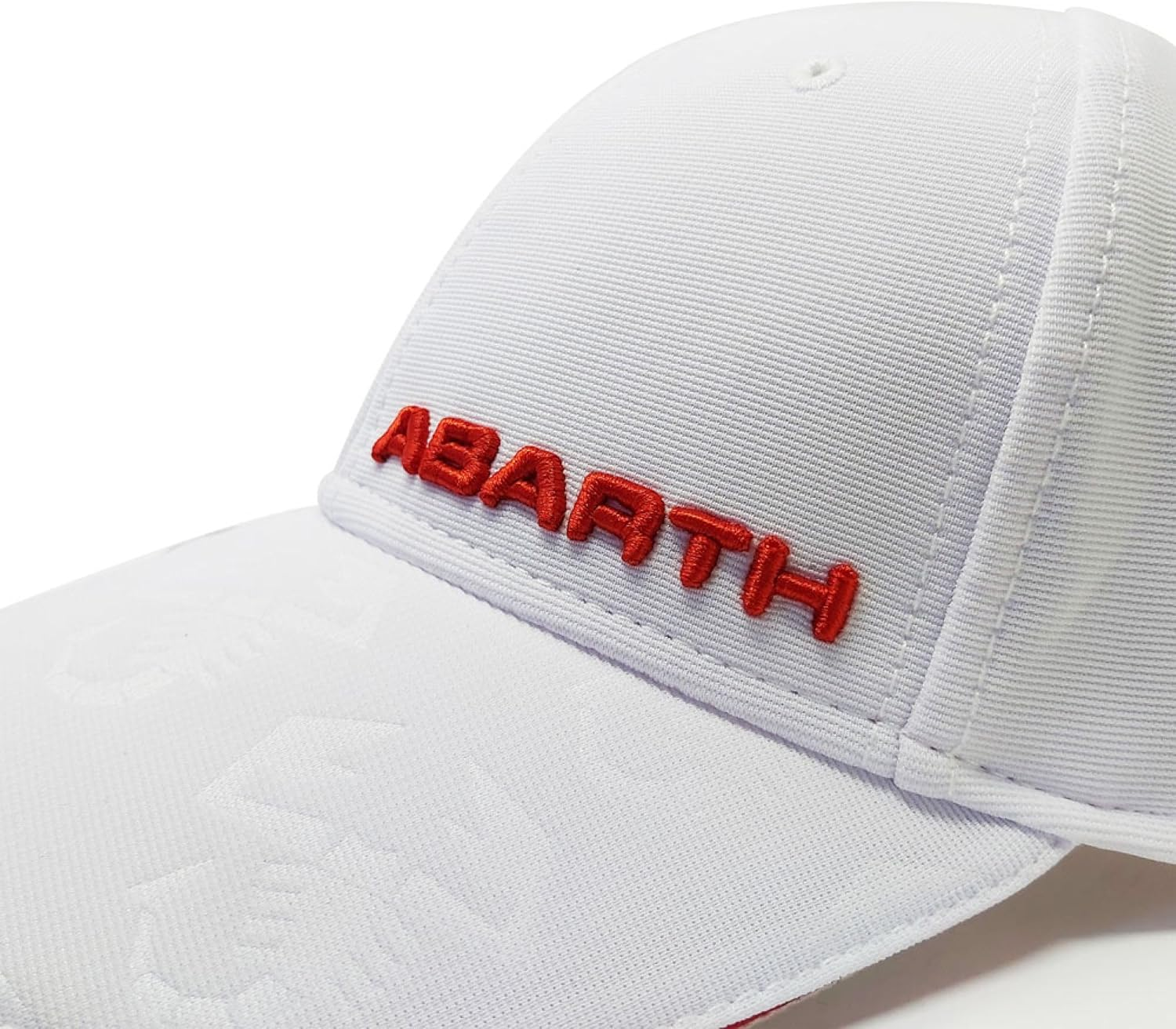 Abarth White Curved Visor Hat - White image number 3